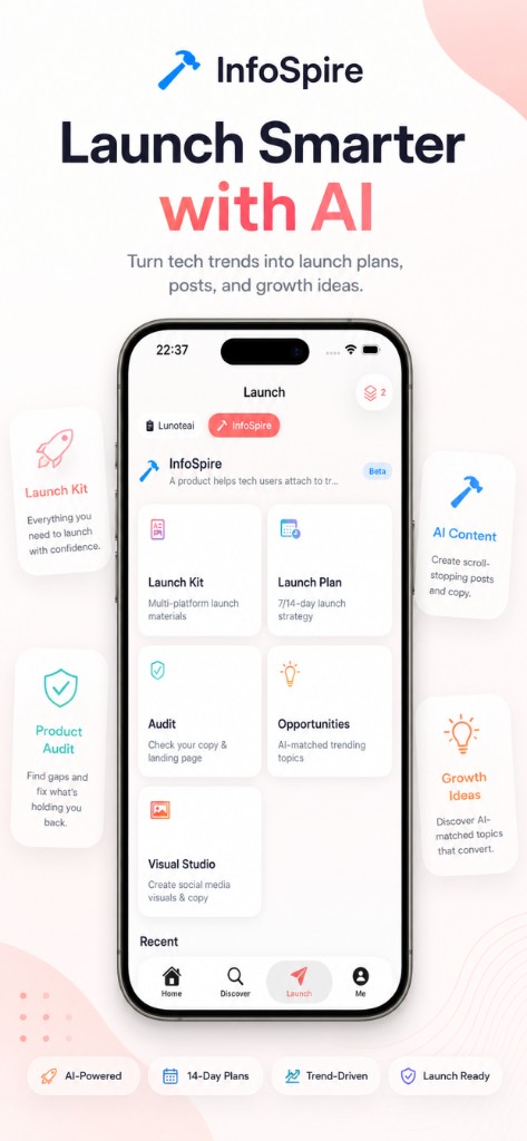 InfoSpire Launch — Launch Kit, Plans, Audit, and Visual Studio